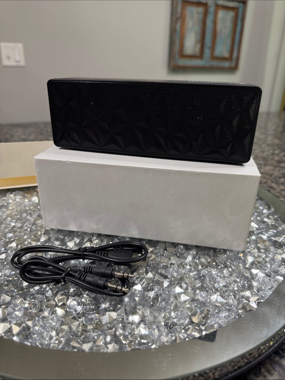 Portable Black Bluetooth Speaker - Compact Wireless Audio NEW